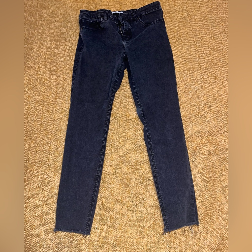 Black Mango Cropped Skinny Jeans - Picture 5 of 10